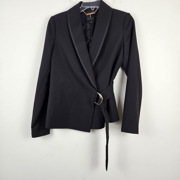 Ted Baker London Adaar D-Ring Tailored Blazer Size 1 US Small - Picture 3 of 8